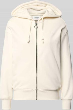 Mustang Jeans Mustang Regular Fit Sweatjacke mit Logo-Stitching Modell Rochelle in Offwhite, Gr&ouml;&szlig;e XL