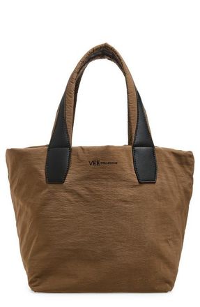 VeeCollective Small Essence Canvas Tote in Mink Trench Brown at Nordstrom