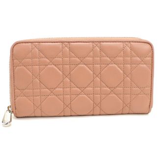 Dior Pink Leather Long Wallet (Bi-Fold) (Pre-Owned)