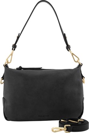 Fredsbruder FREDsBRUDER Just Easy Pochette Leather Shoulder Bag Black