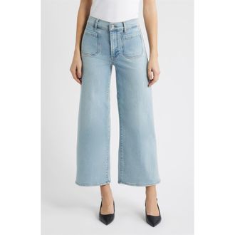 Frame Denim Le Pixie Slim Palazzo Patch Pocket High Waist Wide Leg Jeans in Tribute at Nordstrom, Size 30P