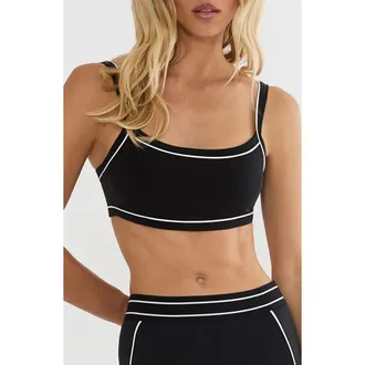 Beach Riot Milo Sports Bra in Noir Frost at Nordstrom, Size X-Small