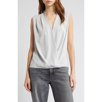Rag & Bone Meredith Sleeveless Surplice Top in Light Grey at Nordstrom Rack, Size X-Small