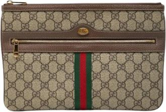 Gucci Pre-owned Clutches, female, Beige, Size: ONE SIZE Pre-owned Clutch Bag