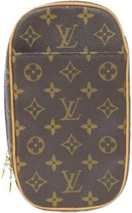 Louis Vuitton Pre-owned Mini Bags, female, Brown, Size: ONE SIZE Pre-owned Monogram Pochette Gange Shoulder Bag