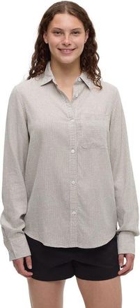 tentree Sloan Shirt in Clay/railroad Stripe at Nordstrom, Size X-Large