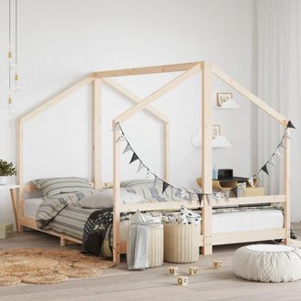 vidaXL Vidaxl - Estructura De Cama Infantil Madera Maciza De Pino 2x(80x200) Cm