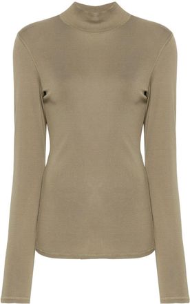 Christophe Lemaire turtleneck T-shirt - women - Cotton - S - Green