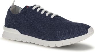 Kiton Mens Fabric Sneakers Indaco Upper: Fabric; Sole: Rubber