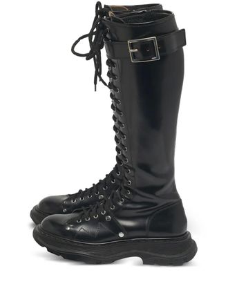 Alexander McQueen Tread leather boots - Black
