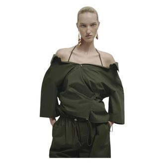 Erika Cavallini Semi Couture Donna, Camicette, Verde, L, new
