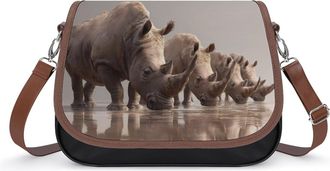 Generic Funny Rhinoceros Fashion Womens Crossbody Bags Novelty Handbag Shoulder Bag Purse