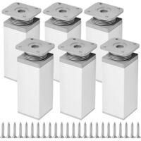 OEM Patas De Muebles Regulables En Altura, 6 Unidades, Para Sillas, Mesas Y Sof&aacute;s, Cuadradas (40 X 200 Mm) - Crezuo