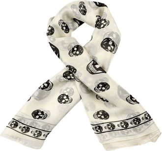 Alexander McQueen Alexander Mcqueen Skull Silk Scarf (Authentic Pre-Loved)