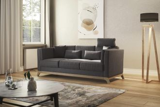 HOME AFFAIRE 3-Sitzer »Viva« mit Holzrahmen aus Buche