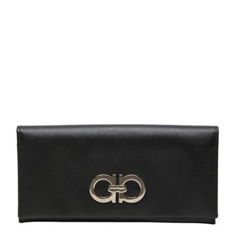 Ferragamo Leather Long Wallet (Bi-Fold) (Pre-Owned)