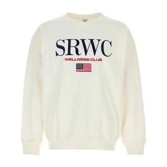 Sporty & Rich Sweatshirts, male, White, Size: M Cotton Sweatshirt