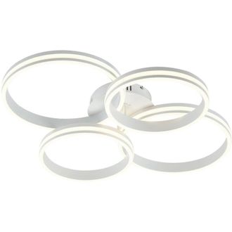 QAZQA Qazqa - Ceiling Lamp White Incl. led 3-Step Dimmable 4-Light - Navara