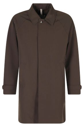 Duno Brown Polyester Midi Coat