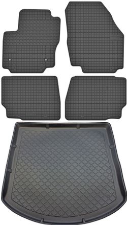 OEM Juego De Alfombrillas De Goma Para Coche Y Maletero Para Ford Mondeo Iv Estate (2011-12.2014)