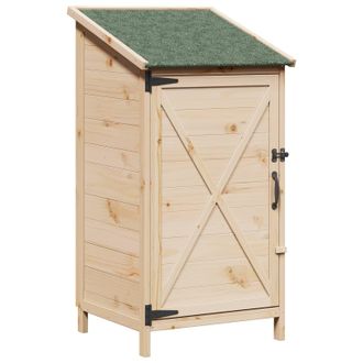 vidaXL Cobertizo De Jard&iacute;n Con Techo Natural 59,5 X 56 X 113,5 Cm Vidaxl