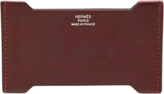 Herm&egrave;s Pre-owned Cardholder - Dames - Vintage Accessoires - Rood - ONE Size - Leer - Vintage
