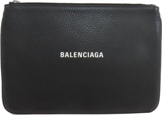 Balenciaga Black Leather Pouch (Pre-Owned)