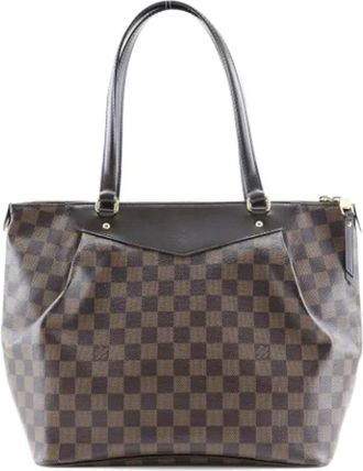 Louis Vuitton Tweedehands Canvas Louis Vuitton tassen - Dames - Vintage Shopper - Bruin - ONE Size - Vintage