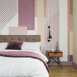 Superfresco Easy Graphic Mauve Pink Print To Order 3m x 2.8m Mural