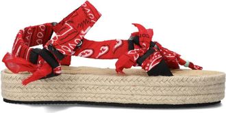 Arizona Love Schoenen, Dames, Rood, 41 EU, Raffia Trekky Sandalen Rood