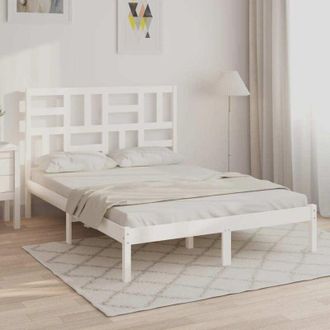 vidaXL Bed Frame without Mattress White Solid Wood 160x200 cm Vidaxl