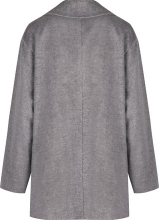 Herno Womens Double-breasted Wool Coat - Grey - Size EU 46 (Womens)