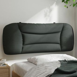 vidaXL Cabecero De Cama Acolchado Tela Gris Oscuro 100 Cm Vidaxl
