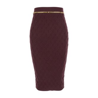 Elisabetta Franchi Dames, Rokken, Rood, Maat: M Wol