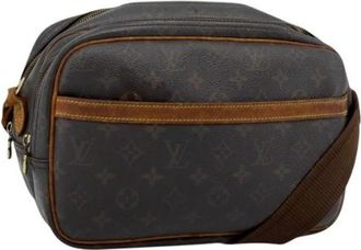 Louis Vuitton Pre-owned Vintage Monogram Canvas Shoulder Bag - Dames - Vintage Schoudertas - Bruin - ONE Size - Leer - Vintage