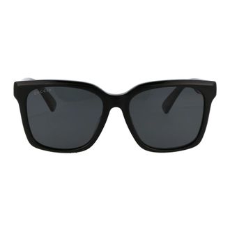 Gucci Stijlvolle zonnebril Gg 1175Sk - unisex - Zonnebrillen - Zwart - 56 MM - Accessoires