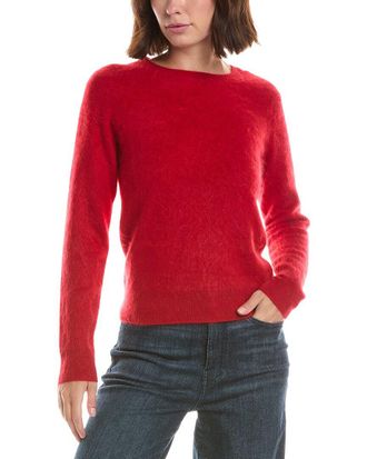 Sofiacashmere Sofiacashmere Brushed Jersey Crewneck 100% Cashmere Sweater