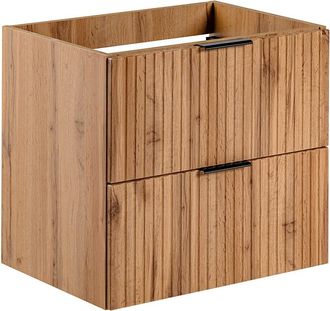 Vente-Unique Mueble de ba&ntilde;o suspendido bajo lavabo - Natural claro - 60 cm de ancho - ZEVARA