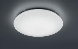 Trio Leuchten Fuji Plafoniera Led Bianco Effetto Cielo Stellato Con Telecomando Con Funzioni Di Variazione Luce D.74cm
