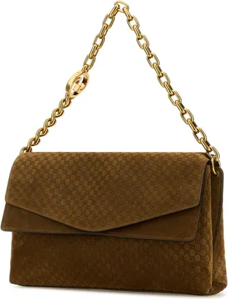 Gucci Womens With Shoulder Bag Brown Calf Skin