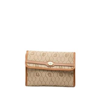 Dior Pre-owned Wallets, female, Beige, Size: ONE SIZE Pre-owned Canvas Clutch