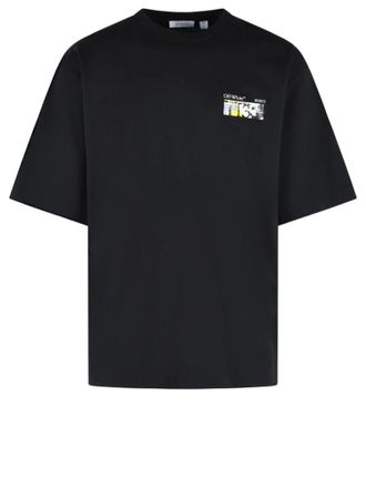 Off-white Industrial Arrow Cotton T-Shirt with Bold Graphic Design