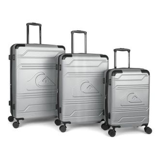 Quiksilver Rincon Suitcases PC Hardside Expandable Luggage with Spinner Wheels, 3-Piece Set in Metallic Silver at Nordstrom