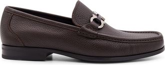 Ferragamo Grandioso Leather Loafer With Gancini Detail-Uomo