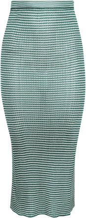 Calle Del Mar Gonna midi a righe - Verde