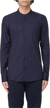 HUGO BOSS Heren, Overhemden, Blauw, Maat: S Katoen