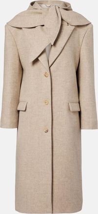 Magda Butrym Scarf-detail wool and silk coat