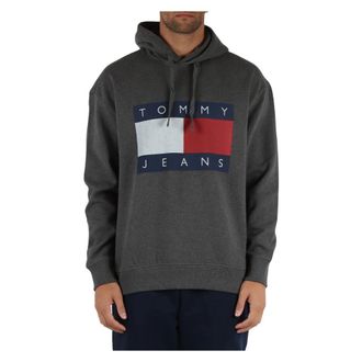 Tommy Jeans Hombre, Sudaderas, Gris, Talla: S