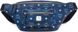 MCM Fursten Belt Bag in Visetos in Blue at Nordstrom