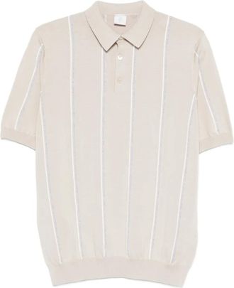 Eleventy Polo a righe - Toni neutri